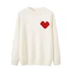 Projektant Sweter Love Heart Man Woman Lovers Para kardigan dzianin v okrągły szyja wysoka kołnierz damski liter mody biały czarny lon339p