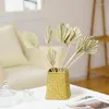 Fleurs décoratives 10 Pcs Boho Séchée Palm Spears Éventails Naturels Feuilles Feuille Éventail Avec Tige