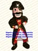 Black Corsair Pirate Mascot Costume Mascotte Adult Cartoon Character Outfit Suit Recreation Ground Opening New Business No.106