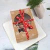 Opakowanie prezentów 6/12/24pcs w stylu świątecznym Kraft Paper Candy Biscuit Cake Opakowanie