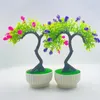 Fleurs décoratives utilitaires avec pommes de pin, fausses fleurs de bureau résistantes aux intempéries, bonsaï, fournitures ménagères, plante artificielle