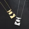 Pendant Necklaces Envelope Locket Necklace Gold Silver Color Love You Secret Message T8DE