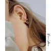 Stud Earrings Peri'sBox Double Circle Thin Line Irregular Geometric For Women CZ Stone Minimalist Studs