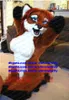 Longue Fourrure Furry Miss Fox Costume De Mascotte Husky Chien Fursuit Adulte Personnage De Dessin Animé Outfit Costume Dessins Animés Props Étudiant Activité zz7584