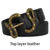 Cinture da uomo Designer Snakehead Pin Buckle Cintura da donna con marchio in rilievo Fashion Business Casual Waistband
