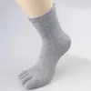 Herrensocken, Unisex, für Herren und Damen, bequeme Baumwolle, mit fünf Zehen, Fingerzylinder, einfarbig, atmungsaktiv