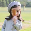 Sombreros Bebé Niños Boina Beanie Niñas Lana Cálido Sombrero de invierno Niño Retro Vintage Color sólido Elegante Decoración Gorras