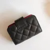 Luxury Designer Card Holder Women Genuine Leather Bag Large Capacity Cowhide Credit Card Business Wallet Ladies Coin Purse Short Key Case Classic Caviar