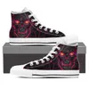 Dress Skull Element High top Canvas New Street Fashion Men's Casual Shoes Print