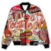 Herenjacks Phechion Fashion Men/Women Coke 3D Gedrukt Casual Jacket Streetwear Men Loose Sporting Coat M136