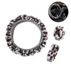 Крышка рулевого колеса. Обрезанная крышка 3PCS /SET Accessor Car Car Grey Leopard Pluff