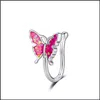 Nose Rings Studs Drip Butterfly Nose Clip Fake Ring Piercing Jewelry Studs Drop Delivery 2022 Body Dhayd