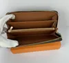 Moda kadın cüzdan PU Deri cüzdan tek fermuarlı cüzdan bayan bayanlar kartlı uzun klasik çanta 60017 turuncu kutu
