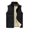 Heren Vesten Winter Mannen Fleece Vest Grote Maat M-8XL Mouwloze Jas Herfst Casual Eenvoudig Effen Dik Warm Vest Multi pocket Jassen