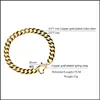 Charm Armbänder Gold Farbe Punk Runde Hick Herz Kette Choker Armband Kragen Aussage Armbänder Für Frauen Männer Party Schmuck Drop d Dhvpp