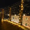 Strings Beiaidi 3x2M Wodoodporny świąteczny sznur Net Light Outdoor Wedding Party Mesh Fairy Garland DC24V Kurtyna okienna