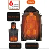 Dekens mannen USB 8 verwarmingsgebieden Vestjack Winter elektrisch verwarmde 3-versnellingen Temperatuurregeling Waastcoat voor sport M-3XL-deken