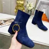 Designer Women Blondie Ankle Boots Fashion Double Ggity Heel Booties Sexy Luxury Leather Winter Mid-Hiel Platform Boot Woman GDFDS