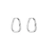 Stud Earrings 925 Sterling Silver Plain Hoop Women's Geometric Ear Studs Irregular Dislocation Earring Korean Jewelry