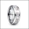 Eheringe, Eheringe, 8 mm breit, Stahlfarbe, Wolframkarbid-Ring, Herren-Inlay, weißer Perlmutterfalter, Männer-Party-Schmuck, Hochzeit, Brit22 D Dhlpx