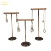 Schmuckbeutel T Bar Ohrring Stand Showcase Halter 3pcs/Set Display Rack Metall Bolzen Halskette Organizer Ornament