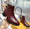 Kvinnors korta st￶vlar Martin Boots Office Bootss Autumn and Winter Leather Fashion Trend 011