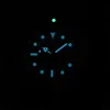 세라믹 베젤 mens 시계 시계 기계적 스테인리스 스틸 자동 움직임 녹색 시계 글라이딩 걸쇠 5ATM 방수 손목 시계 선물