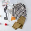 Baby Boys Clothing Sets Spring Sets Long Sleeve T Shirt Shirt Coat Pant 3pcs Kids Boys Casual Clothes please understand