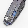 Coltello pieghevole pesante Rogue Shark SCK Limited Versione personalizzata Caccia tattica Attrezzatura da esterno Lama S35VN nera Manico in titanio Pratici strumenti di sopravvivenza EDC