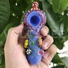 New design Smoking Accessories Pyrex Glass Pipe 3D hand pipes 4.9 Inch oil burner handmade with Dry Herb for water pipe