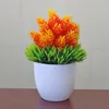 Dekorativa blommor Bonsai Artificial Plant Desktop Fake Plastic Vase Pots For Decor Wedding Christmas Gift Room Decoration Accessories