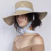 Cappelli larghi brim -gerba fatta a mano Pagnello piatto per donne per donne Cappello personalizzato da viaggio per esterni spiaggia di lusso da sole