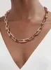 Luxury chains hardwaremerk ontwerper top bamboe kristallen emmer slot dikke ketting hang kettingen voor vrouwen mode sieraden