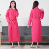 Men's Sleepwear Robes For Women Men Dressing Gown Women's Solid Color Full Sleeve Terry Cotton Sleep Lounge Sexy Bath Robe