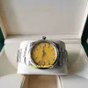 EWF perfect quality mens watches m124300-0004 124300 41mm Sapphire Yellow Dial Stainless 904L 3230 Movement men watch Serial number card wristwatches