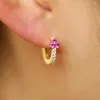 Boucles d'oreilles créoles 2022 de qualité supérieure, adorables bijoux pour femmes et filles, U Huggie, en argent sterling 925, minimaliste, plusieurs piercings, boucles d'oreilles Cz