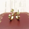 숙녀 Cleef Stud Earrings Carti Full Rhinestone 디자이너 펜던트 목걸이 나사 브레이슬릿 밴 사랑 패션 벨벳 백 157r