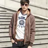 Sweats à capuche pour hommes col montant Vintage boutons européens et américains vers le bas manteau élégant créateur de mode pull masculin