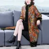 Trench da donna Abito cheongsam in stile cinese Cappotto invernale Tang Cappotto vintage Abito orientale imbottito Caldo capospalla asiatico