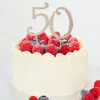 Forniture festive Cake Topper Compleanno 25 ° Anniversario Numero Decorazioni con strass Ragazze numeri Festa per