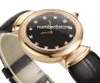 18K Gold Gold Lady Assista Black Lacked Dial Indexes Diamante