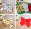 Butterfly bow Hanging deco for Christmas decoration home Gold Silver Red bowknot Xmas tree ornaments new year navidad RRA247