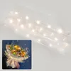 Prezent LED LED Bukiet Światła sznurkowe Przezroczyste kwiaty Papier papierowy Walentynki Urodziny Romantyczna dziewczyna