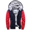 Fashion Fleece Thickening Hoodies For Mens New Splice Colors Long Sleeve Zipper Cardigan Warm Hooded Sweatshirts Coats 903