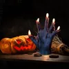Kerzen Blutende Hand Kerze Horror Dekor Gruselige Kerzen Teelichthalter hoch 221026