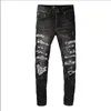 2022 Designer Mens Jeans Hip-Hop Moda Zipper Buraco Lavagem Jeans Calças Retro Rasgado Dobra Costura Homens Design Motocicleta Equitação Cool Slim Calça Jeans Roxo para Mulheres # 299