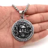 Pendant Necklaces Unisex 316L Stainless Steel Cool Punk Gothic Medusa Clean Stone Free Chain