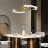Lâmpadas pendentes Nordic Candelier Creative Personality Restaurant Lâmpada de cobre Post moderno minimalista sala de estar quarto lb031303