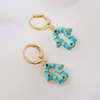 Hoop Earrings Y2K 1 Pair Hamsa Fatima Hand Bohemian Colorful Enamel Hypoallergenic Jewelry For Women Fine Present Gifts