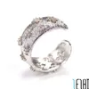 Klassischer Charme ewige Liebe Manschette Eheringe für Frauen Blume Schneeflocke Zirkon Überzug S925 Silber Ring Frau personalisierte Schwester Brid253q